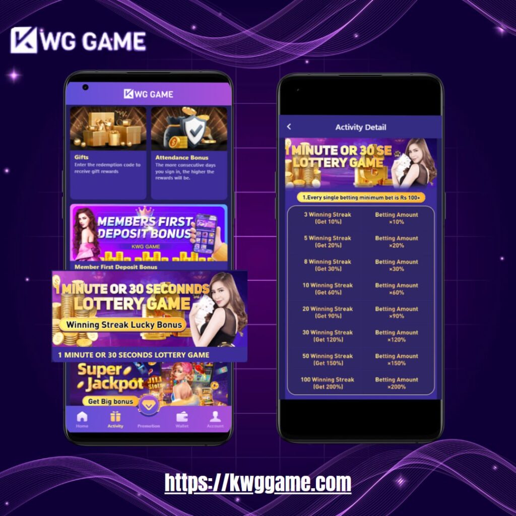 Are you ready to take your lottery gaming to the next level? KWG Game Winstreak Bonus offers exciting promotions and bonuses to boost your gameplay and winnings. From daily sign-in rewards to winning streaks and first deposit bonuses, KWG Game has something for everyone. Let’s dive into these offers, how you get benefit, and why KWG Game is the best choice for lottery fans.
What is KWG Game Winstreak Bonus?
KWG Game is an online lottery platform with a variety of games and promotions. Whether you're new or experienced, KWG Game offers unique bonuses to make your gaming experience more fun and rewarding.
Exciting Promotions and Bonuses
Attendance Bonus
KWG Game rewards you for signing in daily. The more days you log in, the better the rewards. It’s an easy way to earn real bonuses just by playing your favorite games.
Winning Streak Lucky Bonus
One of the best features is the Winning Streak Lucky Bonus. This rewards you for consecutive wins, with bigger bonuses for longer streaks. Here’s how it works:
3 Wins in a Row: Get 10% of your bet amount.
5 Wins in a Row: Get 20% of your bet amount.
8 Wins in a Row: Get 30% of your bet amount.
10 Wins in a Row: Get 60% of your bet amount.
20 Wins in a Row: Get 90% of your bet amount.
30 Wins in a Row: Get 120% of your bet amount.
50 Wins in a Row: Get 150% of your bet amount.
100 Wins in a Row: Get 200% of your bet amount.
The longer your streak, the bigger the bonus. It’s a great way to boost your winnings and keep the fun going.
First Deposit Bonus
New members get a First Deposit Bonus. Just make your first deposit, and you’ll get a bonus to start playing.
KWG Game Winstreak Bonus | How to Get Started
Getting started is simple:
Sign Up: Create an account on the KWG Game website.
Make Your First Deposit: Get your First Deposit Bonus by depositing money.
Start Playing: Play your favorite games and aim for winning streaks.
Claim Your Bonuses: Earn and claim your rewards from the activity page.
Why Choose KWG Game Winstreak Bonus?
Great Bonuses: Enjoy daily rewards, winning streaks, and first deposit bonuses.
Easy to Use: The website is simple to navigate, making it easy to find games and promotions.
Fun Games: KWG Game offers a variety of lottery games, including quick 1-minute and 30-second options.
Safe and Secure: KWG Game ensures a safe and fair gaming environment.
Frequently Asked Questions (FAQs)
What is the Attendance Bonus?
It’s a reward for signing in daily. The more days you log in, the better the bonus.
How does the Winning Streak Bonus work?
You get bonuses for consecutive wins. The more wins in a row, the bigger the bonus.
How do I get the First Deposit Bonus?
Just make your first deposit after signing up, and you’ll get the bonus.
Are there hidden terms?
No, the terms are clear. Just follow the rules to claim your bonuses.
Can I combine bonuses?
Yes! You can combine different bonuses for even more rewards.
Tips to Maximize Your Rewards
Sign In Daily: Log in every day to earn the Attendance Bonus.
Aim for Streaks: Focus on winning multiple times in a row to get bigger bonuses.
Use Your First Deposit Bonus: Start strong by using your First Deposit Bonus wisely.
Try Different Games: Explore various games to find the ones you enjoy most and increase your chances of winning.
Conclusion
KWG Game offers a fun and rewarding lottery experience with its exciting promotions and bonuses. Whether you’re chasing winning streaks, collecting daily rewards, or enjoying your first deposit bonus, KWG Game has something for everyone.
Don’t miss out on these great opportunities to boost your gaming experience. Visit the KWG Game website today, sign up, and start playing to unlock amazing rewards. Remember, the more you play, the more you earn. Happy gaming!